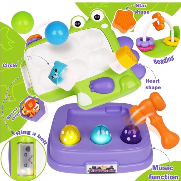 Baby👶🏽 7 in 1 Versatile Activity Cube wShape Sorter Activity&Whack A Mole Game - Picture 4 of 8